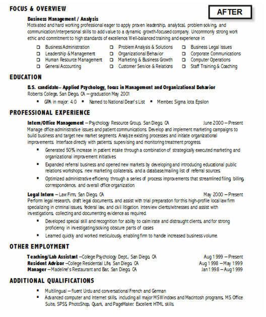 Student Resume Examples & Writing Tips - Distinctive Career Services