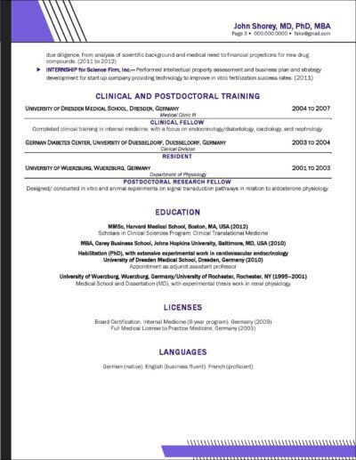 Biotech Resume Example - Distinctive Career Services